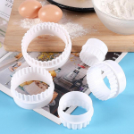 6 tk / komplekt valge laine &uuml;mmargused kahepoolsed k&uuml;psisel&otilde;ikurid k&ouml;&ouml;git&ouml;&ouml;riistade jaoks K&uuml;psetuskondiitritooted kommid &scaron;okolaadit&ouml;&ouml;riistad koduste k&uuml;psetiste jaoks