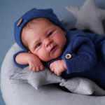 Uuestis&uuml;ndinud nukud ELIJAH K&auml;sit&ouml;&ouml;na juurdunud juustega Simuleeritud beebinukk 46 cm Tume nahk Realistlik Pehme riidest keha Uuestis&uuml;ndinud nukud lastele Haridusm&auml;nguasi J&otilde;ulukink Cloth Body Doll