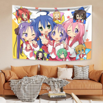Kawaii Anime Gobel&auml;&auml;nid Lucky Star Izumi Konata Jaapani Kodu Dekor Seinale Riputatavad Vaibad Magamistoa Taust S&otilde;bra Kingitus 29x37in