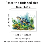 Sinine merekala mull Veealune maailm Veealune loom Seinakleebis lastetubadele Vannituba Kodukaunistuse seinamaalingud