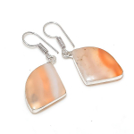 Natural Sunstone Gemstone 925 Sterling Silver Jewelry Earring 1.58 v1s57