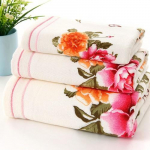Moodne vannir&auml;tik Mikrokiust vannitoakuivatus Peony Flowers du&scaron;ir&auml;tik roosa