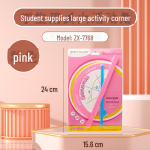 Multifunktsionaalne geomeetria kraadiklaas laste matemaatikategevuseks ja lugemise juhendamiseks sinine