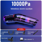 Juhtmeta autotolmuimeja majapidamistolmuimeja suure imemisega k&auml;eshoitav mini suure v&otilde;imsusega autotolmuimeja 120W must