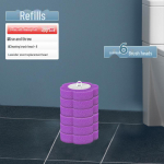 &Uuml;hekordne seinale kinnitatav WC-hari h&otilde;lpsaks vahetamiseks ja pesemisvabaks puhastamiseks