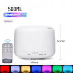 MUJI 500ML Ultraheli aroomidifuuser ja &otilde;huniisutaja, puldiga ja eeterliku &otilde;li lambiga koju v&otilde;i magamistuppa. EU Standard