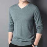 Meeste 100% puhas vill V-kaelusega kampsun s&uuml;gis/talveks - Kootud universaalne &otilde;huke topp 190/104A