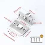 1 tk roostevabast terasest siseuks, puidust uks, ukselukk, &uuml;lemine rant, uksekaardi lokaator One Size valge