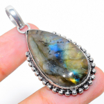 Labradorite Handmade 925 Sterling Silver Jewelry Pendant 2.05 a3k00