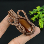 Montana Agate Handmade Copper Wire Wrap Jewelry Pendant 2.25 v6k76