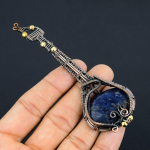 Guitar Sodalite Handmade Copper Wire Wrap Jewelry Pendant 4.53 n6h20