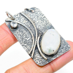 Rainbow Moonstone, Topaz 925 Sterling Silver Jewelry Pendant 2.29 p6v34