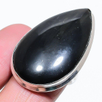 Obsidian Eye Handmade 925 Sterling Silver Gift Jewelry Ring Size 9 c4m71