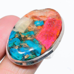 Spiny Oyster Handmade 925 Sterling Silver Jewelry Ring Size 10 j9m56