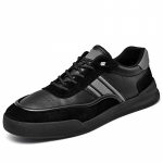 Euroopa Uued Meeste Kingad Ehtsast Nahast Vabaaja Kingad Triibulised Madalad Rula Kingad Mood Slip-on Tossud 44 must