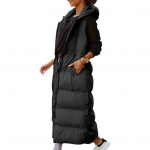 Sulemantel, varrukateta k&uuml;lmakindel &uuml;hev&auml;rviline naiste s&uuml;gistalvine sulejope &otilde;ues kasutamiseks M must