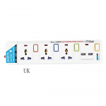 Melery pikendusjuhe pikendusriba juhe individuaalselt l&uuml;litatava pistikupesaga &uuml;lekoormuse &uuml;lepingekaitse universaalne pistik USB-pesad 2500W 1,8 m kaabel