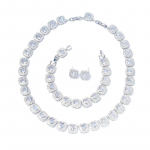 Euroopa ja Ameerika Uus Kaelakee Temperament Smaragd Kaelakee K&otilde;rvar&otilde;ngad K&auml;ev&otilde;ru Komplekt Kleit Tsirkoon Aksessuaarid Bracelet