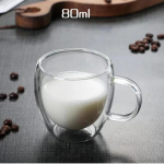 Kahekordse seinaga klaaskruus k&auml;epidemega, kaunistatud kuivatatud lilledega, kohvikruus, piimakruus, kuumakindlad teetassid, klaaskruus, k&ouml;&ouml;gitarbed 80-350ml