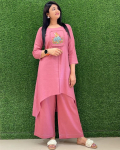 Naiste Disainer Kurta P&uuml;ksid N&ouml;&ouml;riga Komplekt India Pakistani Bollywood &Uuml;laosa Tuunika Kurti Kleit 2XL roosa