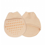 Metatarsal Sleeve Pads Ball of Foot Cushions with Soft sponge and silicone dots forefoot cushioning socks Non Skid Half Socks beež