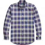 Polo Ralph Lauren Classic Fit Ruuduline Oxford-s&auml;rk Meeste s&auml;rgid Sinine 710811288-010 XS