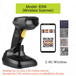 1D 2D juhtmevaba v&ouml;&ouml;tkoodiskanner laadimisalusega, QR-koodiskanner, v&ouml;&ouml;tkoodilugeja, v&ouml;&ouml;tkoodiskanner, k&auml;eshoitav juhtmevaba skanner