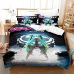 Anime Tekikomplekt Hatsune Tekikate Komplekt HD Tekikate Laste Voodipesu Komplektid Voodipesu Magamistoa Dekoor Baby 120x150cm gray