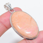 Natural Orange Aventurine 925 Sterling Silver Jewelry Pendant 2.13 p0s02