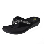 Uued Kevad-Suvised Moodsad Kivist Kontsaga Pl&auml;tud &Uuml;marpea Libisemiskindlad Sandaalid Naistele Zapatos 35 must