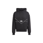 Adidas Originals Trefoil Logo tikitud pingutusn&ouml;&ouml;riga kapuutsiga meeste kapuutsiga pusa, must HR5335 S