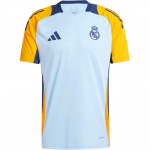Adidas Real Madrid SS24 V&auml;rviline Mugav Moodne &Uuml;mmarguse Kaelusega L&uuml;hikeste Varrukatega Jalgpallis&auml;rk Meeste Topid Sinine IT5125 3XL