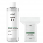 Anua Heartleaf 77 Rahustav Toonik 500ml + Niisutav Nahapakendi Puuvillapadjad 1 Pakk
