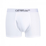 Off-White Ss22 Logotr&uuml;kiga Bokserid Meeste Aluspesu Valge OMUA003F21FAB0010110 M