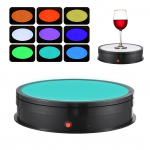 30CM 11,8 tolli mootoriga p&ouml;&ouml;rlev presentatsioonialus RGB-valgusega alus 360 kraadi p&ouml;&ouml;rlev elektriline fotograafia must