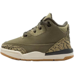 Air Jordan 3 Retro TD Keskmine Oliiv Neutraalne Oliiv Beebi Tossud Pruun Valge Sekvoia DM0968-202 23.5