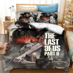 M&auml;ng The Last of Us Part Voodipesukomplekt Tekikott Magamistoa Tekikatted &Uuml;heinimese Twin King Suuruse Tekikate Kodutekstiil 70x133cm 2pcs black
