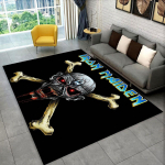 3D I-Iron-M-Maidens Metallmuusika Vaip Elutoa Magamistoa Kaunistuseks, Laste M&auml;ngimiseks Libisemisvastane Kaunistus Diivanile Uksematt Kingitus 60x90cm( 23x35in )