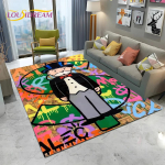 Retro m&auml;ngud Dollar Monopoly Multikas Vaip Vaipkatted Kodu Elutuba Magamistuba Diivan Uksematt Dekoratsioon, Lasteala Vaip Libisemisvastane P&otilde;randamatt 80*120cm