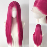 Ashely Roosa pitsiga esiosa parukas 26&ldquo; 13x4 Pitsiga esiosa parukad Pikk sirge kuumakindel kiud s&uuml;nteetiline parukas Mira Cosplay jaoks 24inches&150%&1pc gray