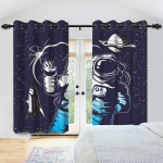 2 tk kosmilise galaktika planeetidega kardinat galaktikavaal laste ruumi magamistoa akna kaunistused ruumi pimendavad termoisoleerivad kardinad 53x115cm 2pcs
