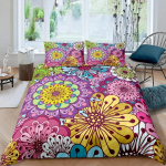 Retro Mandala lilleline tekikott Queen Color Lotus Flower lohukott Abstract Art voodipesu komplekt Bohemian Exotic tekikott 70x133cm 2pcs