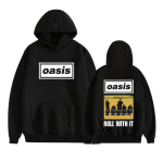 Rock Band O-Oasis Roll with It Tour 2025 Huppar Meeste Vintage Pikkade Varrukatega Moodne Dressipluus Hip Hop Popmuusika Pullover Kapuutsiga M black