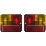 APSMOTIV P&ouml;&ouml;rdetulede komplekt (paar) Halogeen tagumine kombineeritud valgusti traktori poritiibade tuled lame alus 12V pirnidega Sobib universaalsetele s&otilde;idukitele