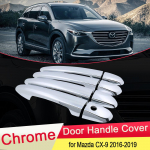 for Mazda CX-9 CX9 CX 9 TC MK2 2016 2017 2018 Chrome Door Handle Cover Exterior Trim Catch Cap Car Stickers Accessories ABS Handle No Button