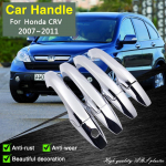 jaoks Honda CRV CR-V CR V 3 MK3 III 2007 2008 2009 2010 2011 Chrome Smart uksek&auml;epideme kate auto lisatarvikute kaitsekleebise &auml;&auml;ris 4Handle 1 Keyhole
