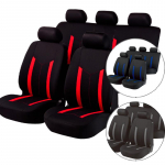 AUTO PLUS Autotarvikud Interj&ouml;&ouml;r Universaalsed pol&uuml;esterist autoistmekatted Sport Style Sobib enamikule linnamaasturi kaubikuistmele Gray 1 seat front