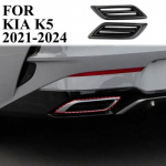 Carbon fiber style exterior rear exhaust pipe trim cover for KIA K5 -2024