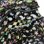 1 meeter Retro must v&auml;rviline boheemlaslik stiil lillemustriga sametkangas brokaat žakaarkangas DIY &otilde;mblemiseks kleit Cheongsam 1meter must