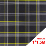 (1 X1.5M Ruuduline Kangast Istmekate Riie Auto Siseviimistluse Muutmiseks MK7 VW Golf GTI MK1-K2 T1 T2 T3.jne jaoks Yellow(1 x 1.5m)